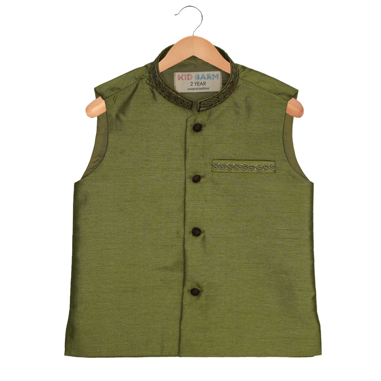 Waist  Coat-Parrot Green